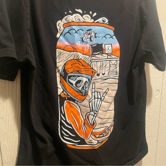 Retro Motocross Skeleton T Shirt - Picture 2 of 5